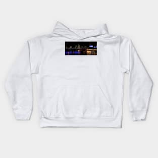 London City Panorama at Night Kids Hoodie